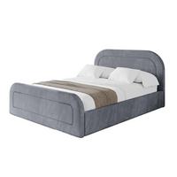 POLSTERBETT mit Bettkasten, Fußteil und Lattenrost, Boxbett mit Matratze H3/H4 - LERAY-Z 120x200 Grau - Grau, Holzwerkstoff/Textil (120/200cm) - ALTDECOR