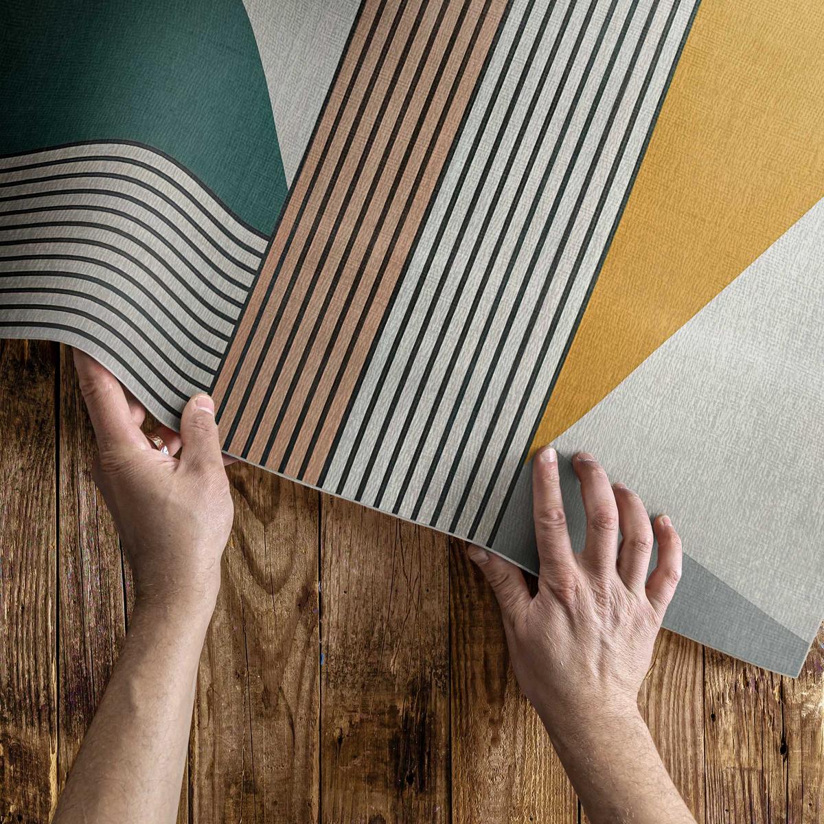 TEPPICH 150x225 cm Lineare Abstraktion Bauhaus - Multicolor, Kunststoff (150/225cm) - Wallfluent