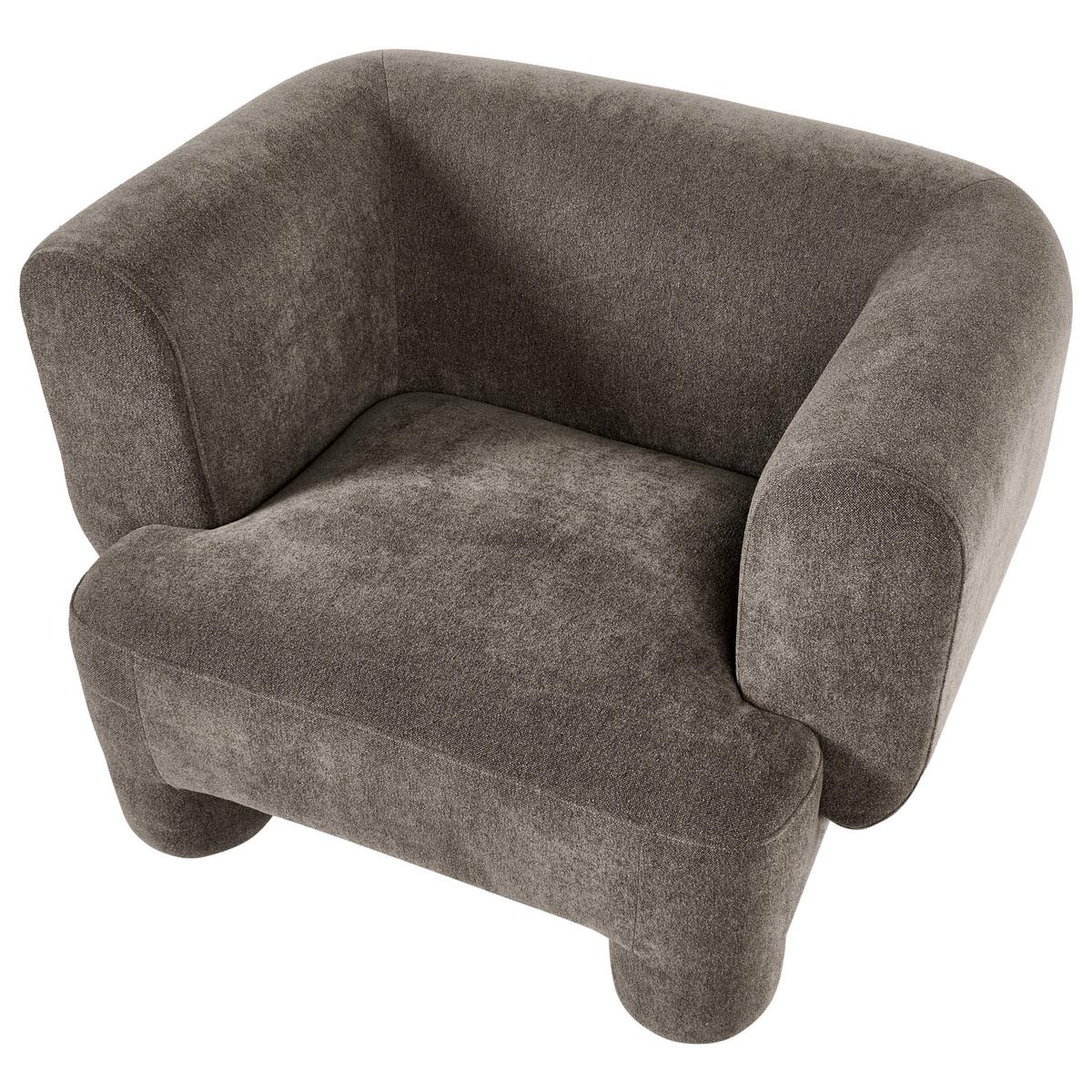 SESSEL Stoff Braun Hogbo - Braun, Textil (110/73/93cm) - Beliani