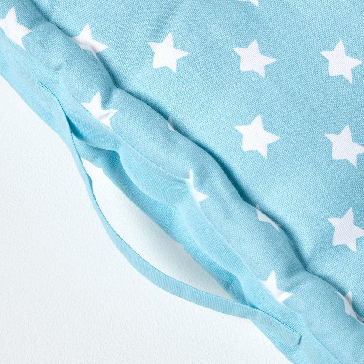SITZKISSEN Sterne blau 40/40/8 cm - Blau, Textil (40/40/8cm) - Homescapes