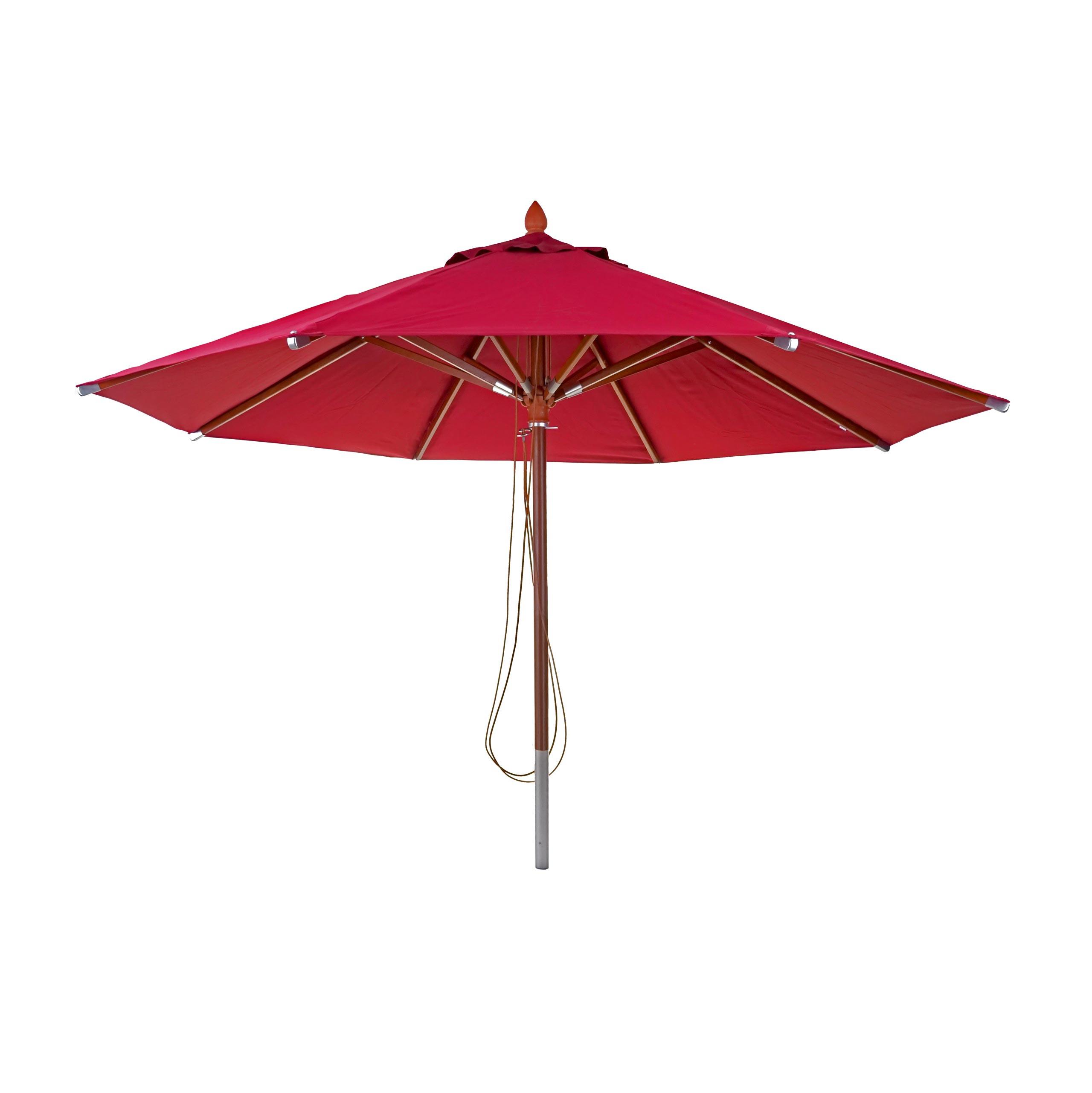GASTRONOMIE SONNENSCHIRM RUND Bordeaux - Bordeaux, Holz (400/400cm) - MCW