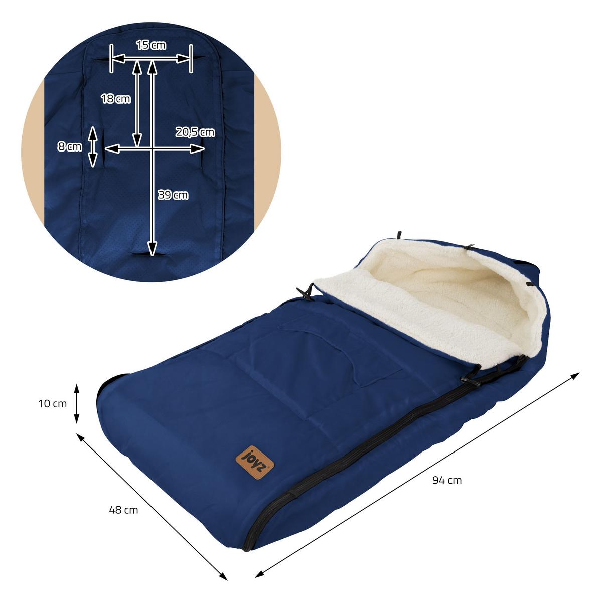 BABYFUSSSACK - Dunkelblau, Textil (48/10/94cm) - Joyz