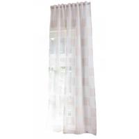 GARDINE VALENCIA HxB 245x145 cm Natur Taupe Geo - Weiß, Textil (145/245cm) - Gardinenbox