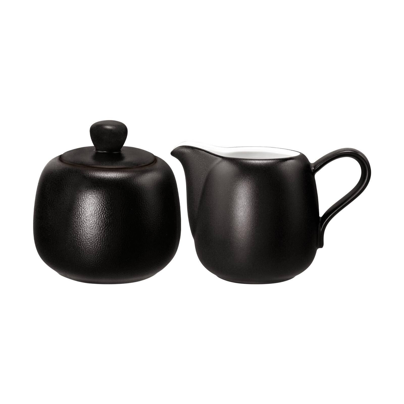 MILCH- & ZUCKER-SET Liberty Velvet Black schwarz 260 ml 2-tlg. - Schwarz, Keramik (1/2cm) - Seltmann Weiden