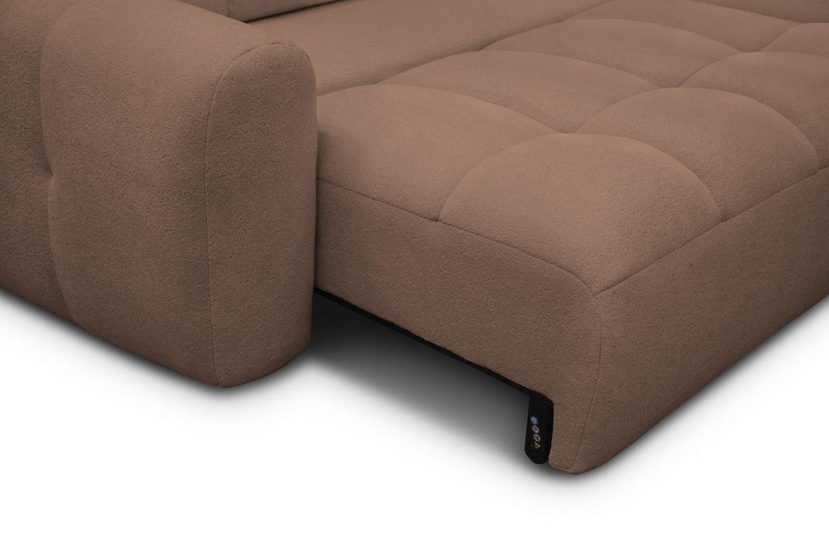 ECKSOFA LUMERO 4-Sitzer RECHTS, braun - Schwarz/Braun, Holz/Textil (275/166cm) - Courtois Laville