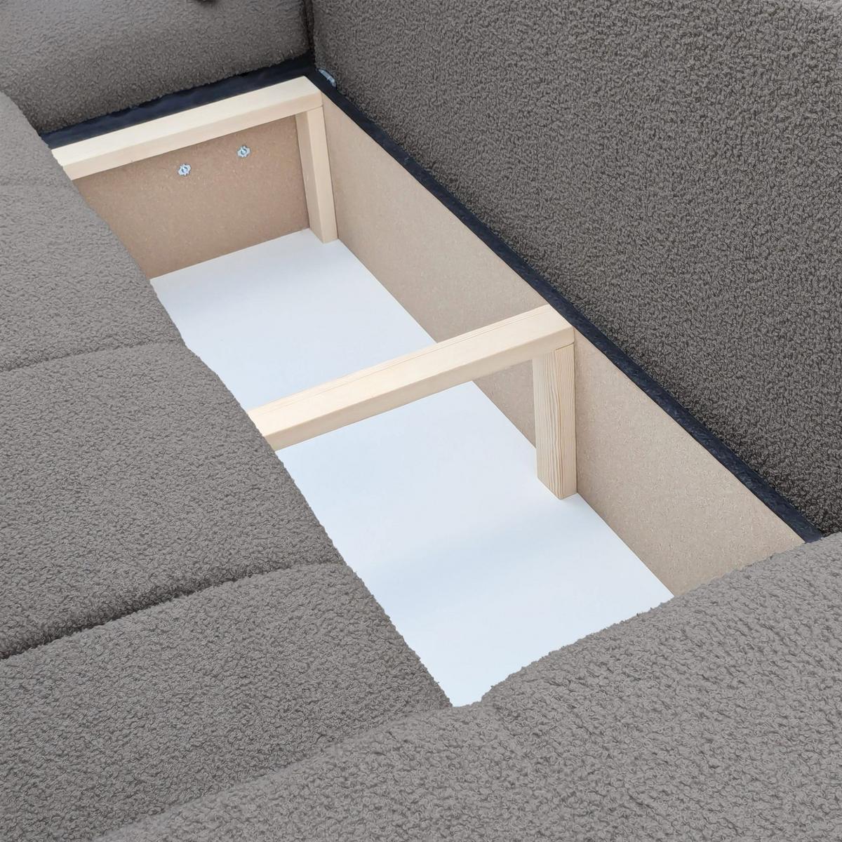 ECKSOFA Anabel Max Mit Schlaffunktion - Dunkelgrau, Holzwerkstoff/Textil (278/145cm) - Fun Möbel