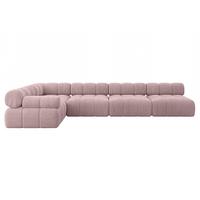 ECKSOFA modulares Sofa Mende-L3 - 380x190x70 cm Rosa Cord - Rosa, Holzwerkstoff/Textil (380/190cm) - ALTDECOR