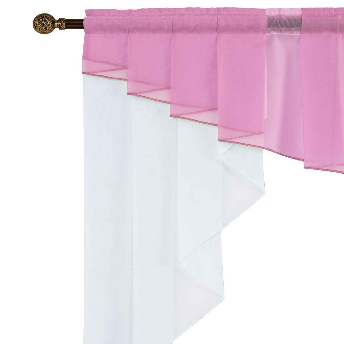 SCHEIBENGARDINE MEIßEN 100x100 cm Rosa - Rosa, Textil (100/100cm) - Gardinenbox