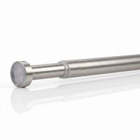 DUSCHVORHANGSTANGE ohne Bohren ausdrehbare Teleskop-Klemmstange aus Metall 125-220cm - Silberfarben, Metall (125cm) - Deco-Raum
