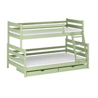 ETAGENBETT 120/200 Leo Olive - Grün, Holz (120/200cm) - Petits-meubles