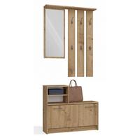 GARDEROBE praktisch Garderoben-Set mit Spiegel Artisan 85/180/24 - Eiche Artisan, Holzwerkstoff (85/180/24cm) - RAUMHIRSCH FURNITURE