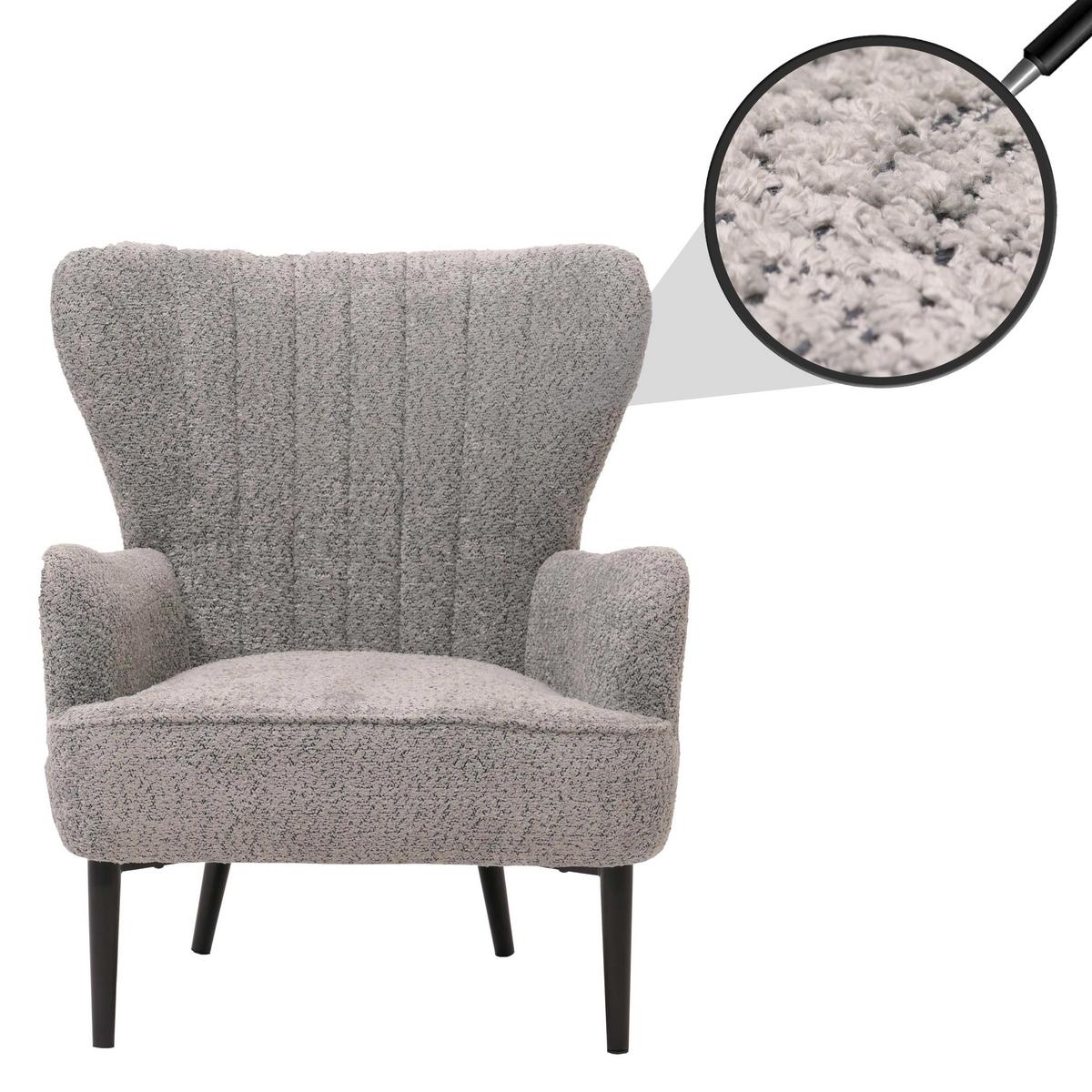 LOUNGE-SESSEL Grau - Grau, Textil (75/80/78cm) - MCW