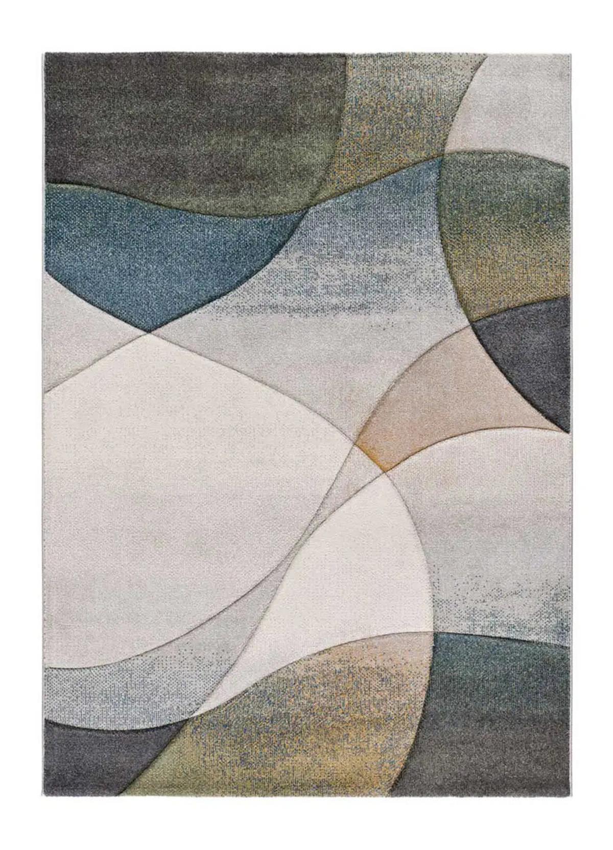KURZFLORTEPPICH Grau / Blau Badet 160/230 cm - Blau/Grau, Textil (160/230cm) - Atticgo