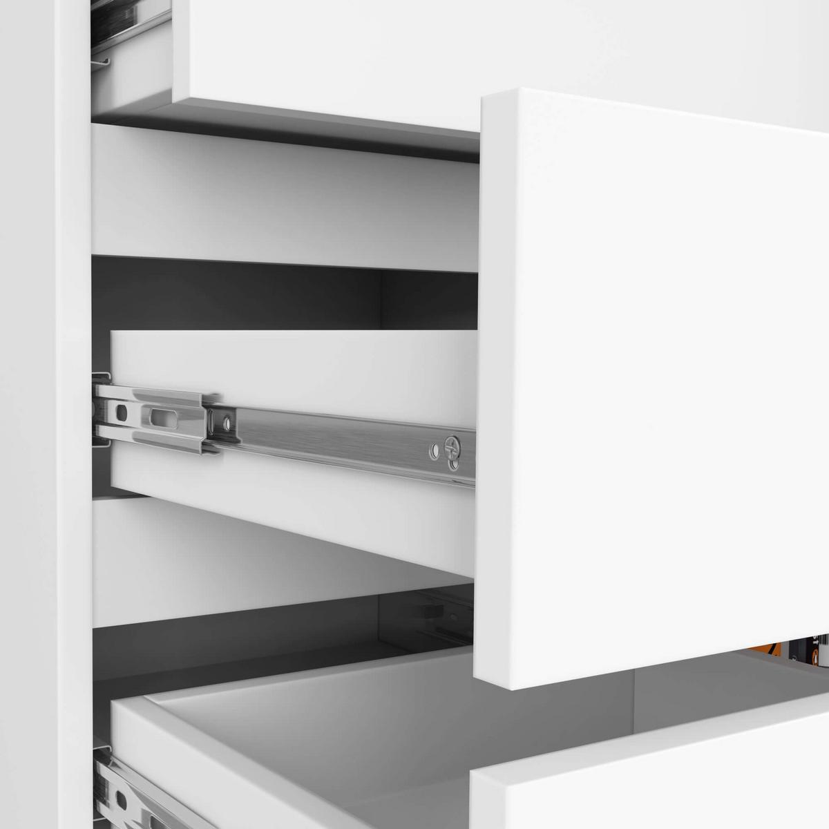 KOMMODE Weiß 97/80/35 - Weiß, Holzwerkstoff (80/97/35cm) - RAUMHIRSCH FURNITURE