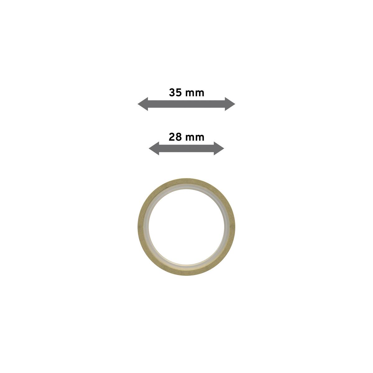 FLACHRINGE MIT EINLAGE UND FALTENHAKEN FÜR GARDINENSTANGEN 16 mm Ø, Messing-Optik, Packung 10 Stück - Messingfarben, Metall (16cm) - INTERDECO