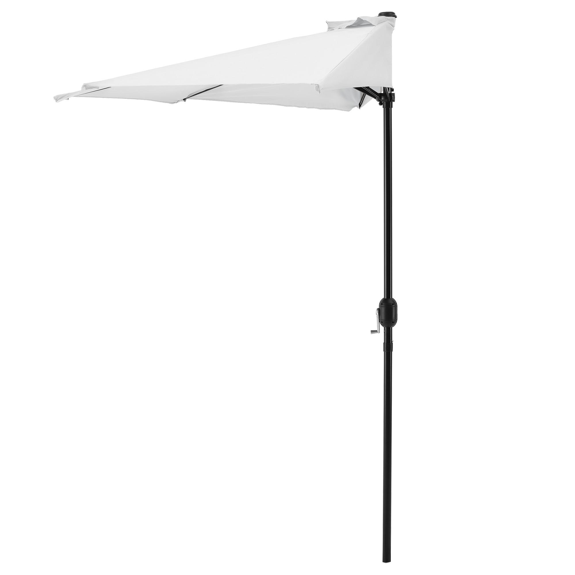 HALB-SONNENSCHIRM Eger - Weiß, Textil/Metall (300/150cm) - casa.pro