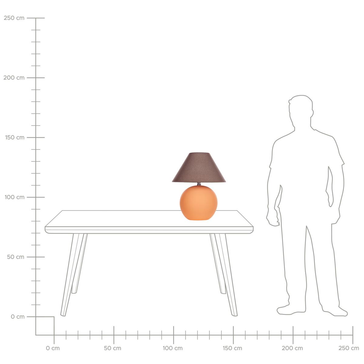 TISCHLAMPE Limia 34/34/41 cm - Orange, Keramik (34/34/41cm) - Beliani