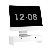 MONITORSTÄNDER Weiß - Weiß, Holzwerkstoff (18/47/11cm) - SoBuy