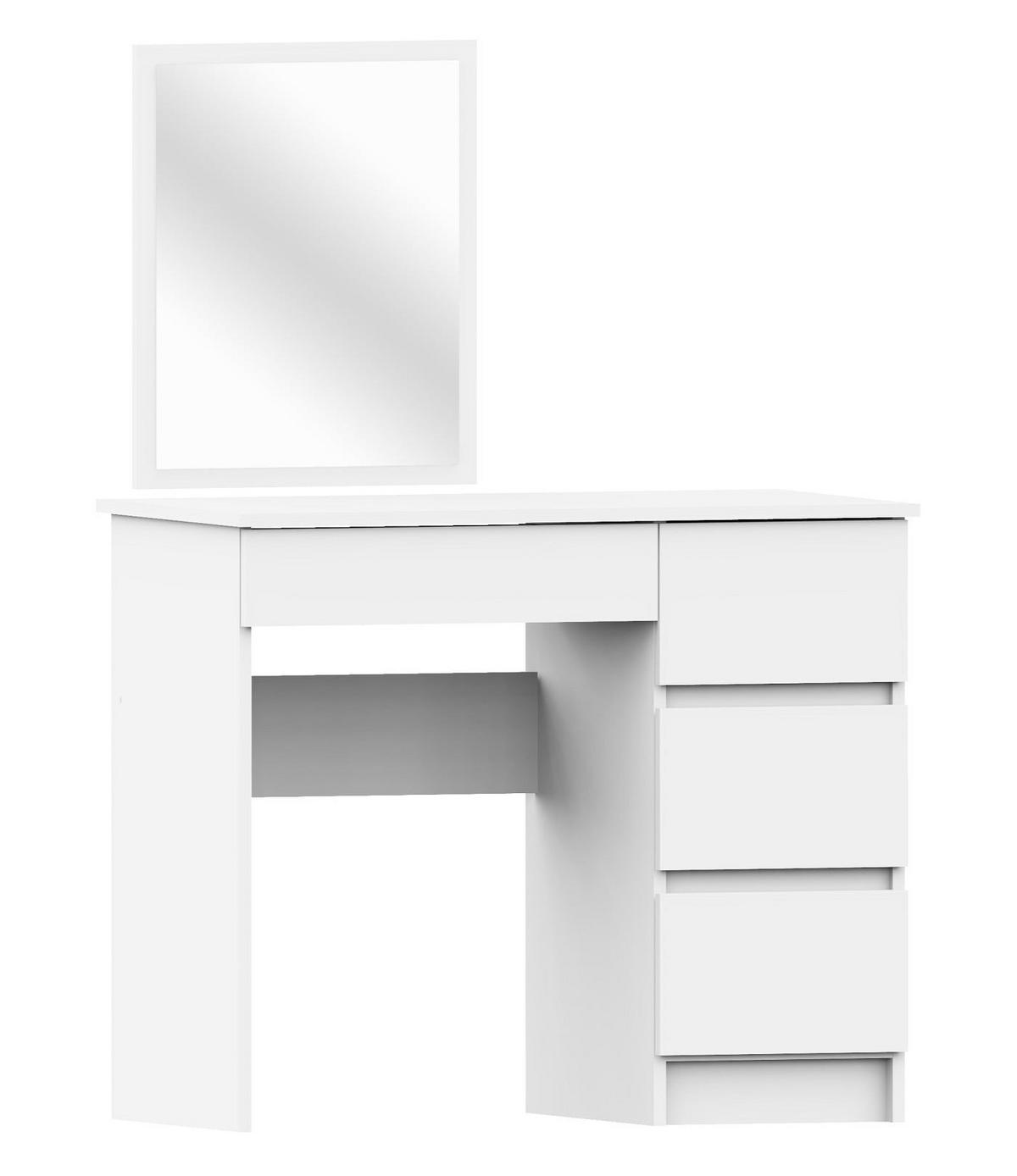 SCHMINKTISCH mit Spiegel - Weiß, Holzwerkstoff (90/142/50cm) - RAUMHIRSCH FURNITURE