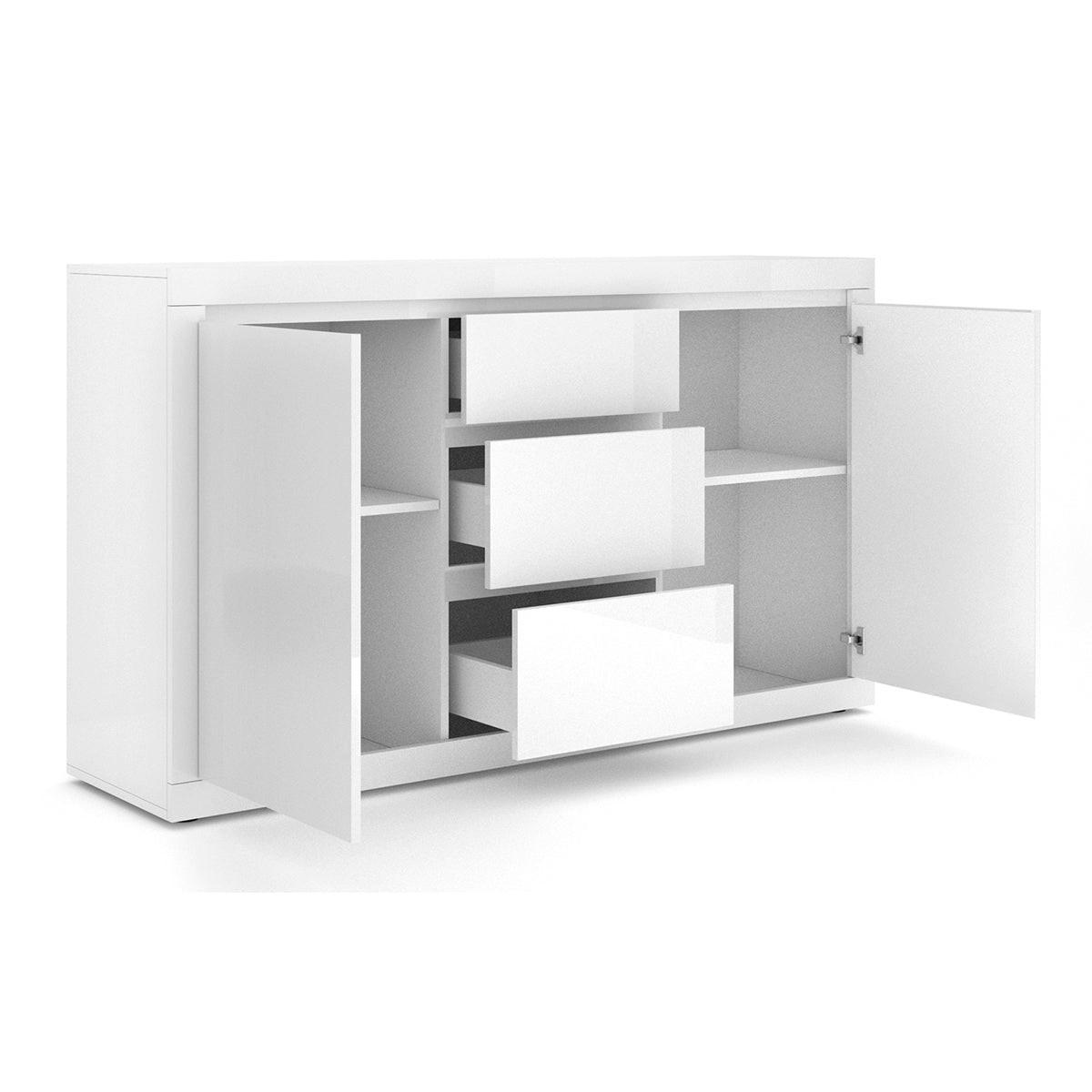 SIDEBOARD Olia Weiß - Weiß, Holzwerkstoff (150/89/40cm) - Petits-meubles