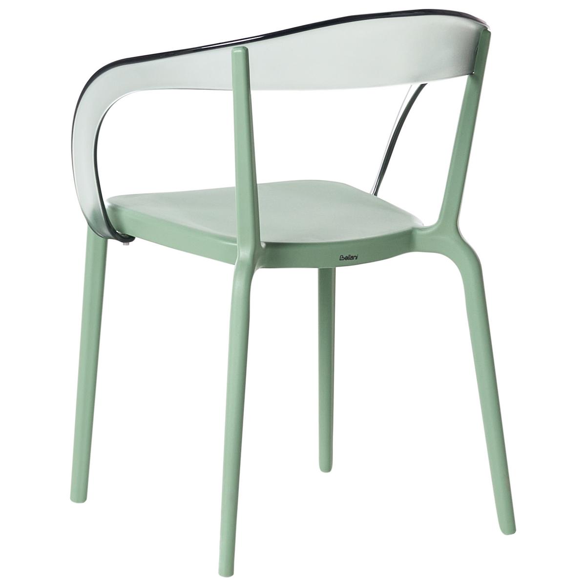 GARTENSTUHL 4er-Set stapelbar Grün Malevizi - Grün, Kunststoff (45/77/45cm) - Beliani