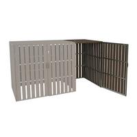 MÜLLTONNENBOX ERWEITERUNG Braun - Braun, Metall (66/115/76cm) - MCW