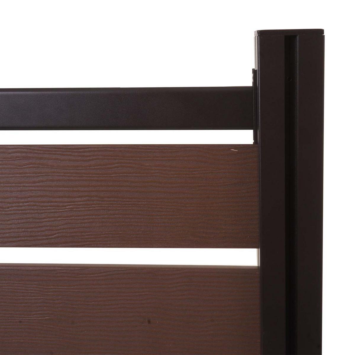 ALU MÜLLTONNEN-ZAUN Braun - Braun, Metall (110/130/6cm) - MCW