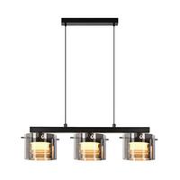 PENDELLEUCHTE Anvel 52/12/157 cm - Schwarz, Glas/Metall (52/12/157cm) - ZMH