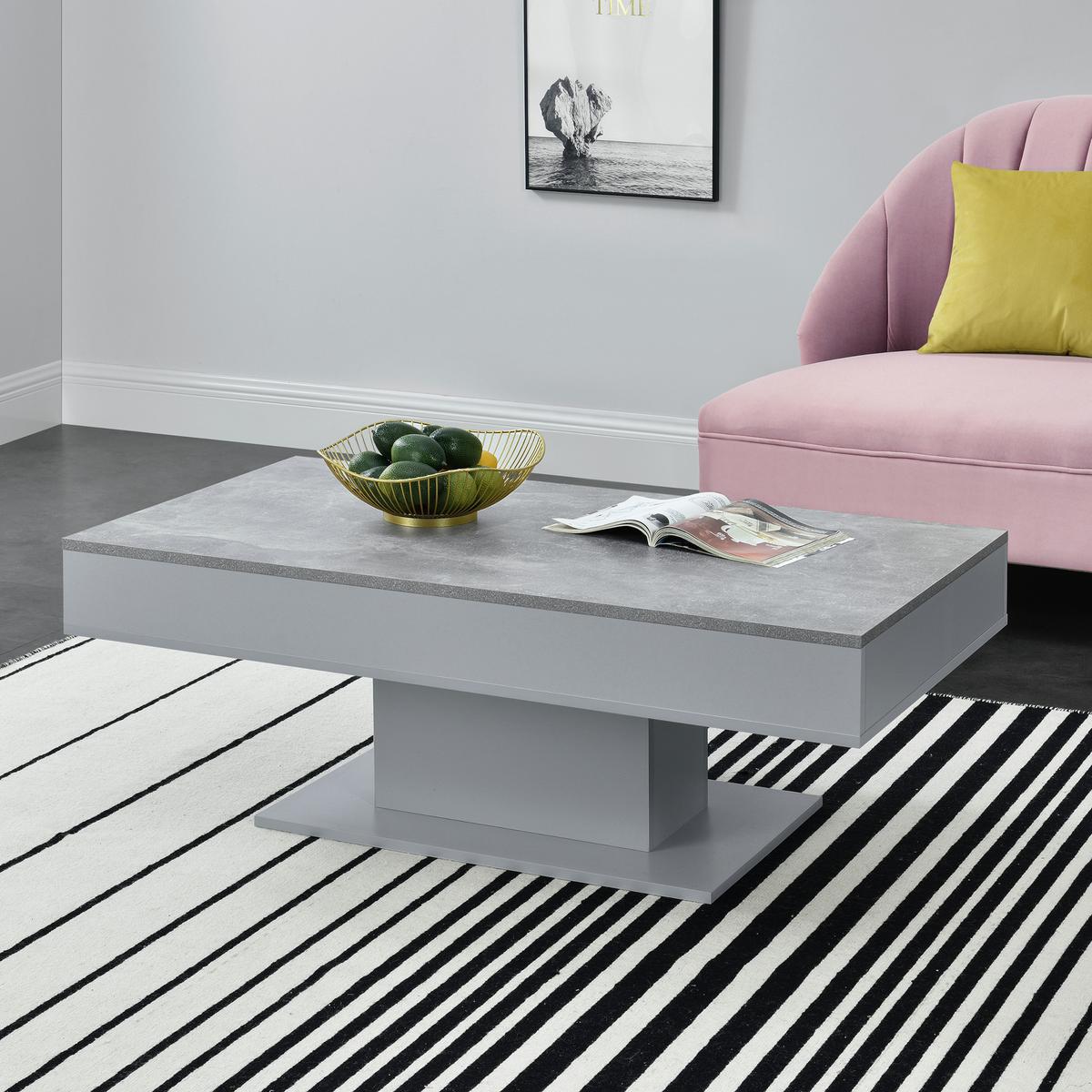 COUCHTISCH Lünen 110/60/40 - Grau, Holzwerkstoff (60/110/40cm) - [en.casa]