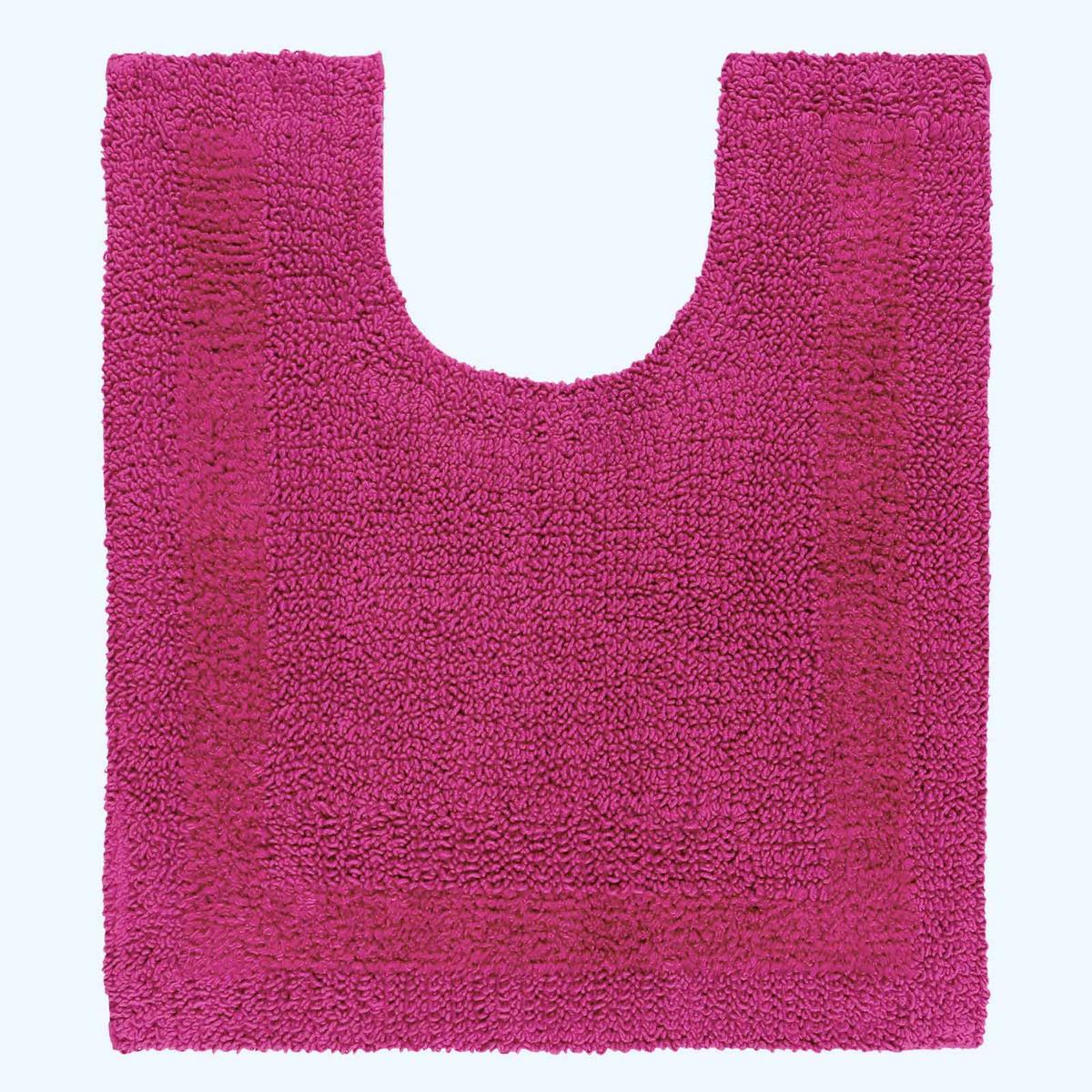 BADGARNITUR 2-tlg. Badematte & WC-Vorleger, 100% Baumwolle - Magenta, Textil (80/50cm) - Homescapes