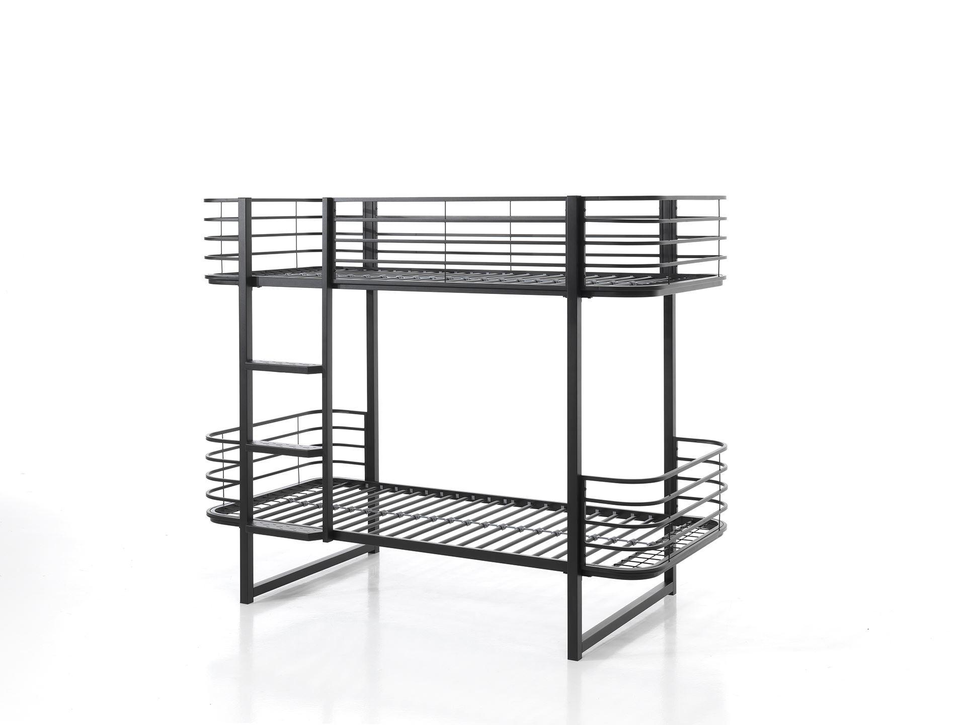 ETAGENBETT Karolin 205x166x99 aus Metall in Schwarz - Schwarz, Metall (90/200cm) - 58aufmkessel