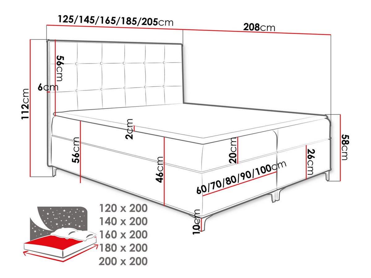 BOXBETT Snake - H3 - Hellbraun, Holz (160/200cm) - MIRJAN24