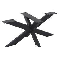 TISCHGESTELL Spider 98x58x43 cm Schwarz aus Stahl X-Design - Schwarz, Metall (98/43/58cm) - ML-DESIGN