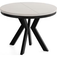 ESSTISCH Savio Neo rund ausziehbar verlängerbar, Kaschmir 80-130/80/77 cm - Kaschmir/Beige, Holz/Holzwerkstoff (80/130/77cm) - WFL GROUP