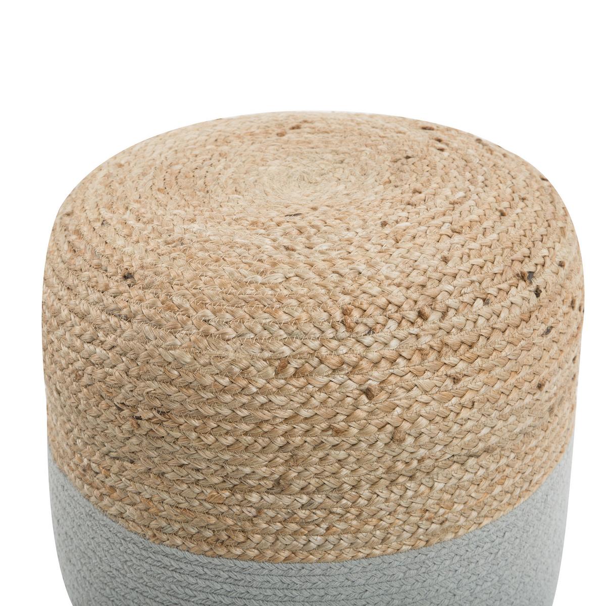POUF Dalama 46/46/48 cm - Naturfarben, Naturmaterialien (46/48/46cm) - Beliani