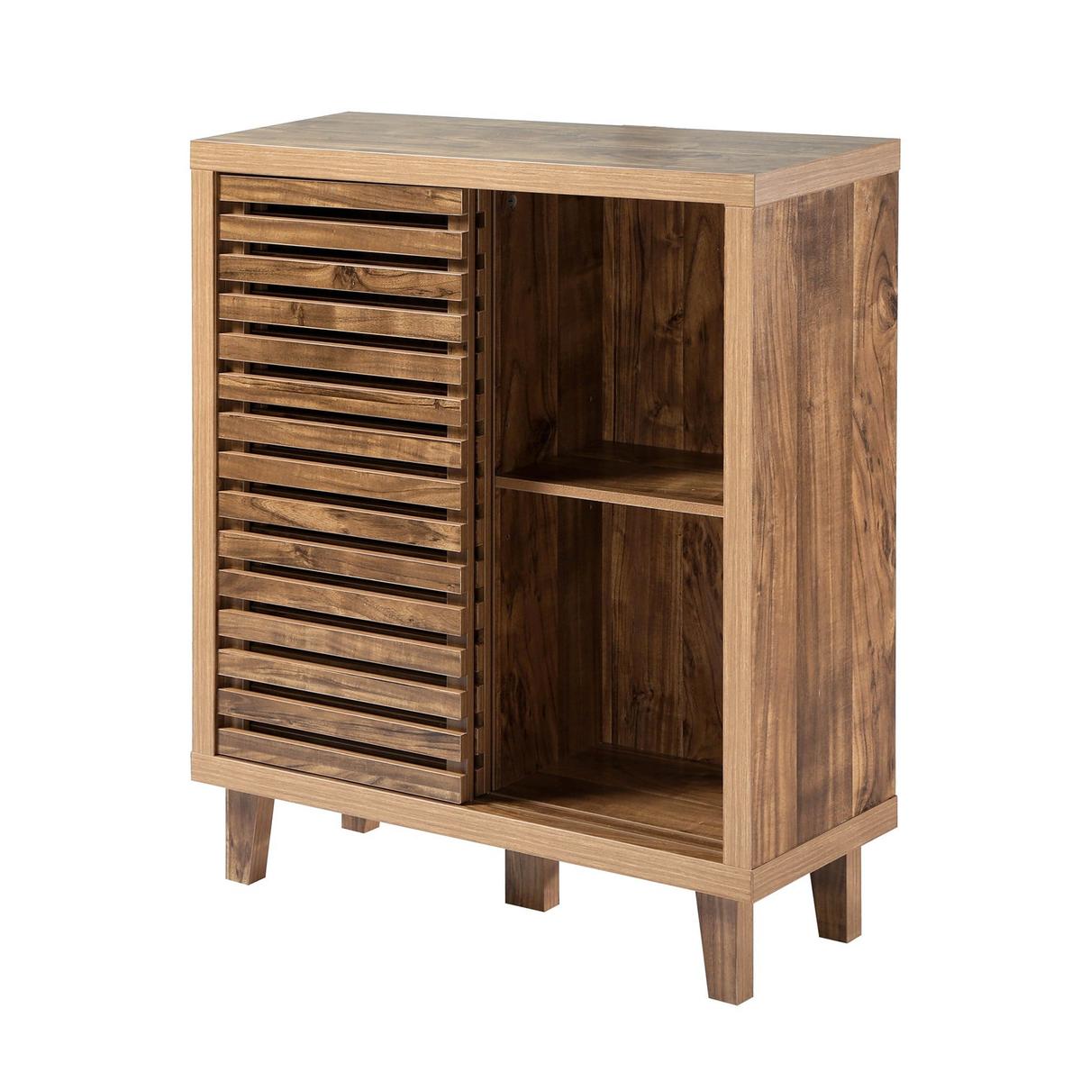 SIDEBOARD mit 2 Schiebetüren 29/80/88, 5 cm - Nussbaumfarben, Holzwerkstoff (29/88.5/45cm) - Calicosy