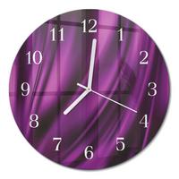 WANDUHR aus Glas Ø30 cm - Abstraktion - Lila, Glas (30/30/0.4cm) - TULUP
