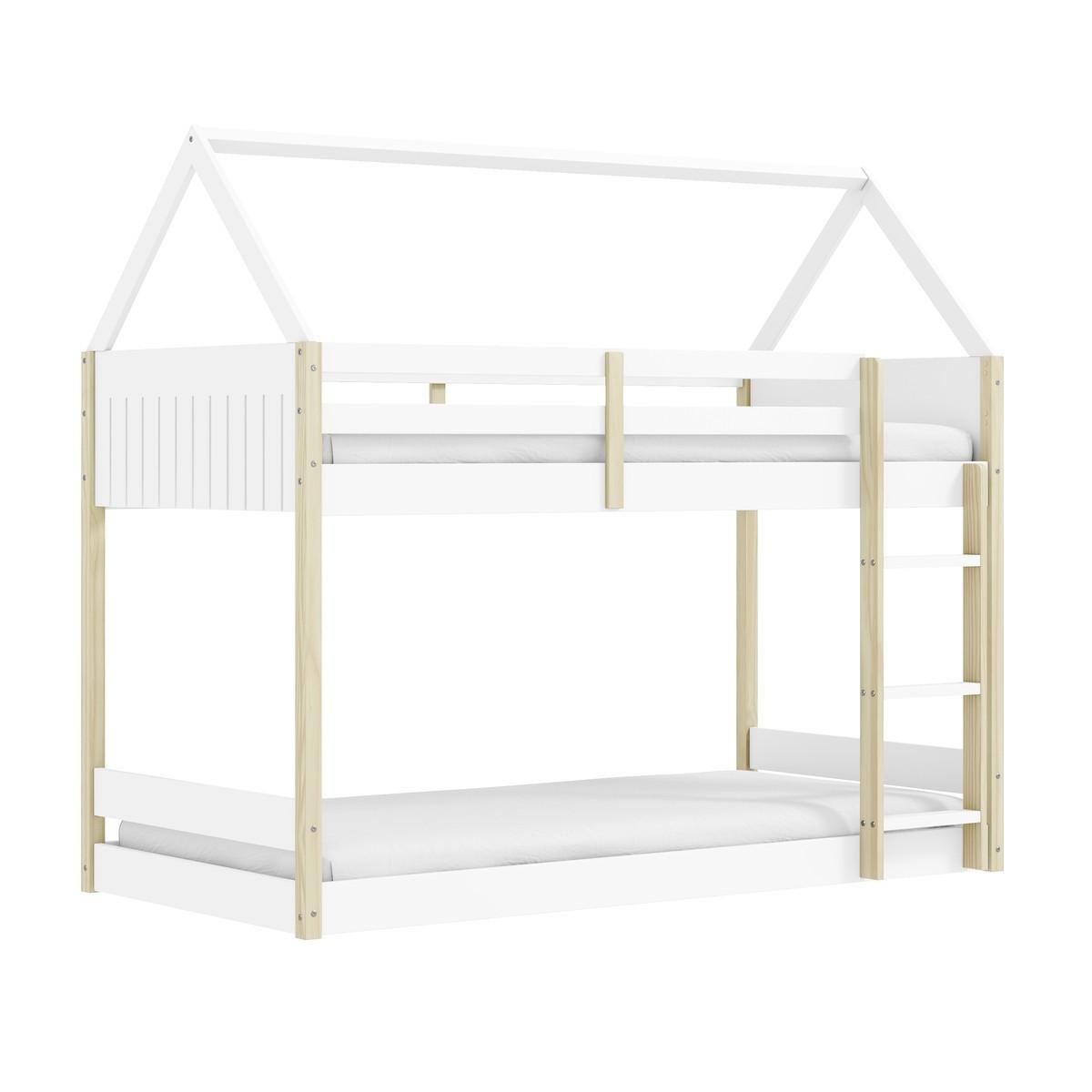 ETAGENBETT Sila Weiß 197.4/103.4/174.9 cm - Weiß, Holz (190/90cm) - Calicosy
