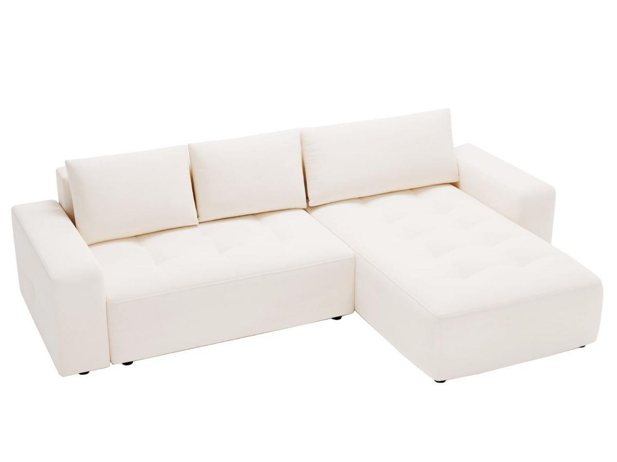 ECKSOFA Portland Creme Rechts - Creme, Holz/Kunststoff (250/165cm) - Graingold