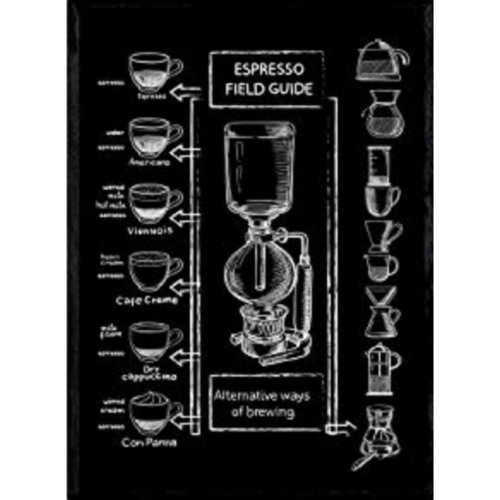POSTER Kaffee & Wein Design Espresso A4 Rahmenlos - Klar, Papier (29.7/5/21cm) - Nacnic