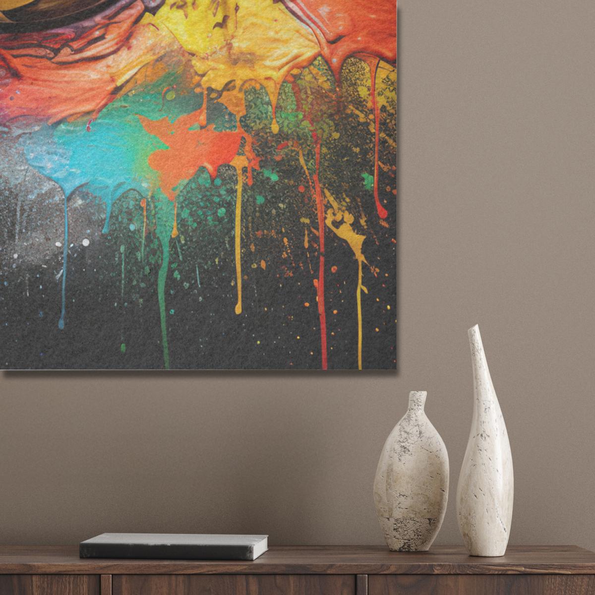 AKUSTIKBILD Fußball - Farbe - Farben - Schwarz - Weiß Wanddeko 70x100 cm - Weiß, Kunststoff (70/100/0.9cm) - MuchoWow