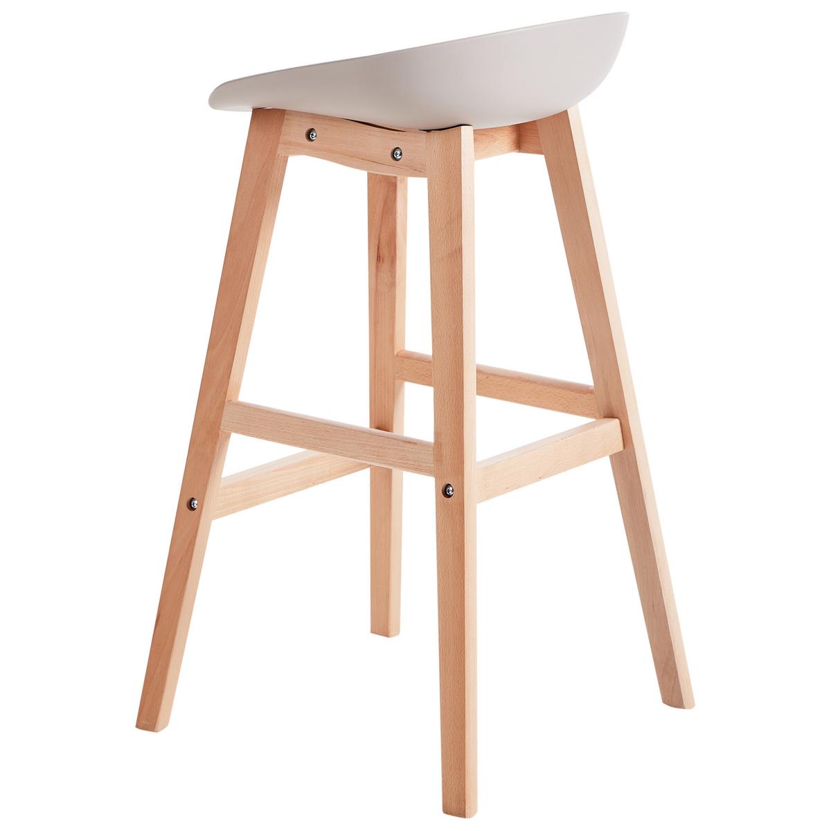 BARSTUHL 2er-Set TaupeMicco - Taupe, Kunststoff (42/85/46cm) - Beliani