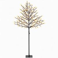 BELEUCHTETER-KIRSCHBLÜTENBAUM Stahl Transparent - Schwarz, Metall (55/150/55cm) - HOMCOM