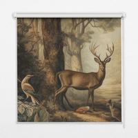 INNENROLLO - Fensterrollo - Rollo - 130x140 cm - Tiere im Wald - Braun, Kunststoff (130/140/0.5cm) - TULUP