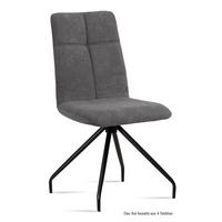 ESSZIMMERSTUHL (4er-Set) Detava 47x92x60 Schwarz/Grau - Schwarz/Grau, Kunststoff (60/92/47cm) - 58aufmkessel