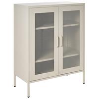 SCHRANK Metall Hellbeige Wakatipu - Beige, Metall (80/102/40cm) - Beliani