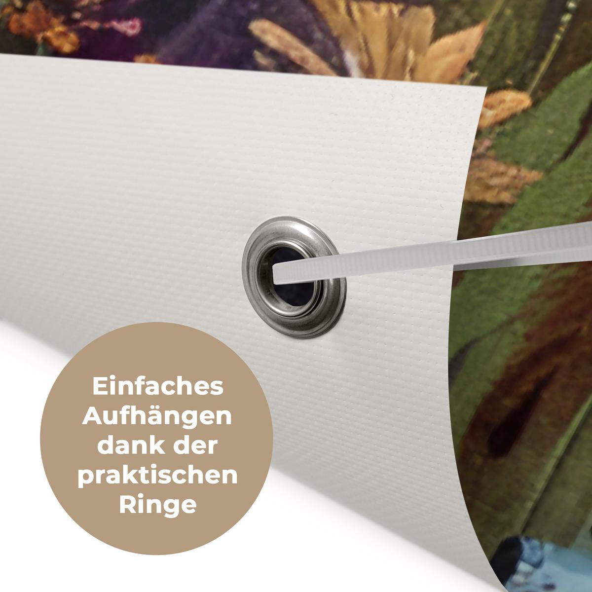 GARTENPOSTER Blumen - Natur - Botanik - Kunst Gartendekoration 120x160 cm - Hellblau, Kunststoff (120/160/0.2cm) - OnlyWow