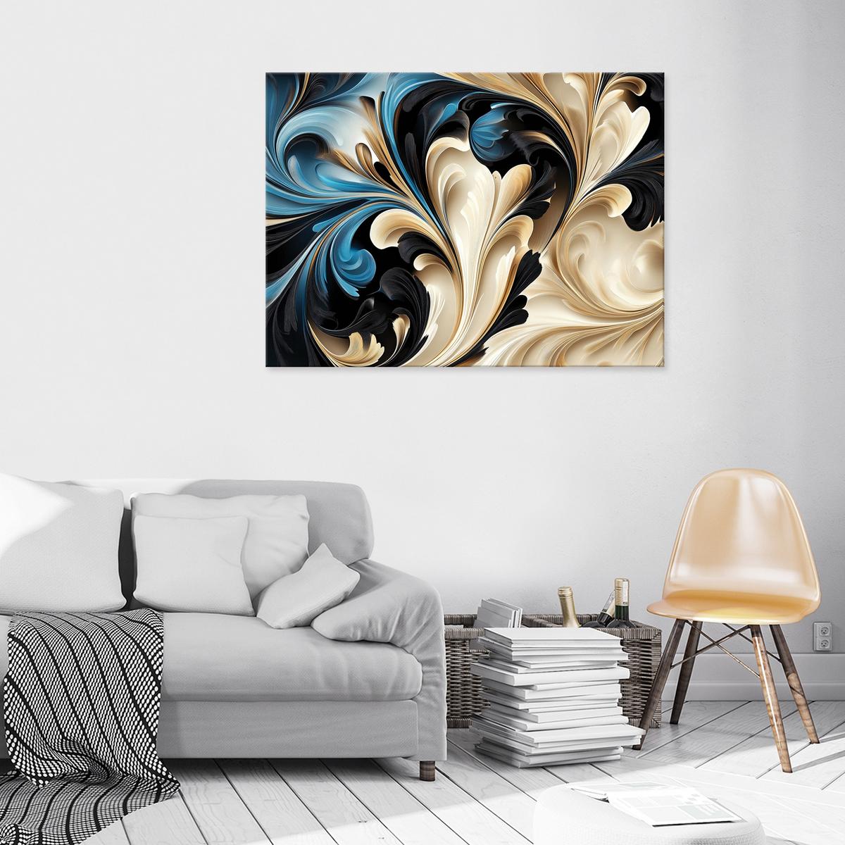 LEINWANDBILD Abstrakt Beige Modern 60x40 - Multicolor, Holzwerkstoff (60/40cm) - Wallarena