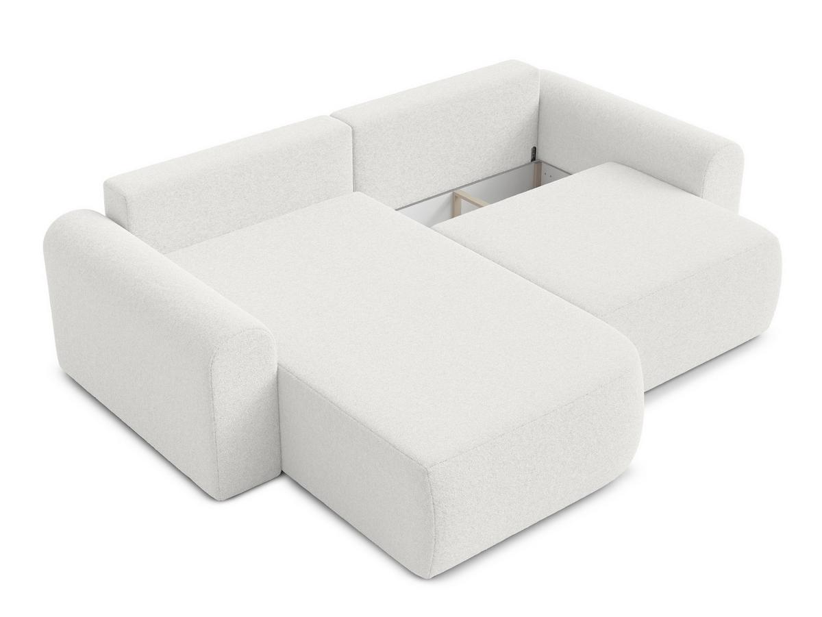 ECKSOFA L Form Otterton Creme 250/180/95 cm Links mit Schlaffunktion - Creme/Schwarz, Kunststoff/Textil (180/250cm) - AX Living