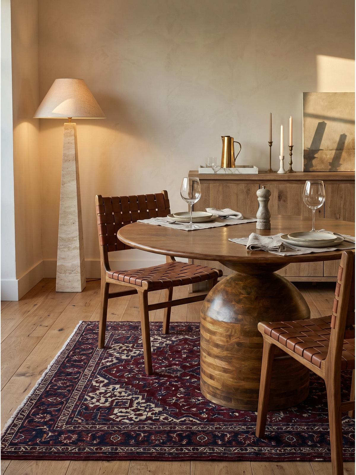 ESSTISCH ATRANI, Mango Massivholz, Ø 120 x 74 cm - Braun, Mangoholz/Holz (120/120/74cm) - KADIMA DESIGN